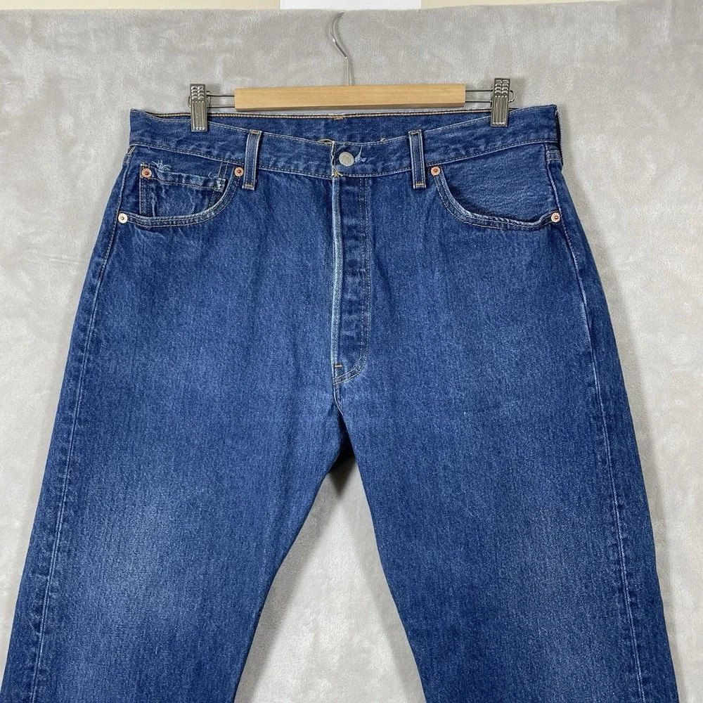 Vtg Levis 501xx Jeans Mens 38x30 (fit 34x27) Made in USA 501-0000 DARK WASH